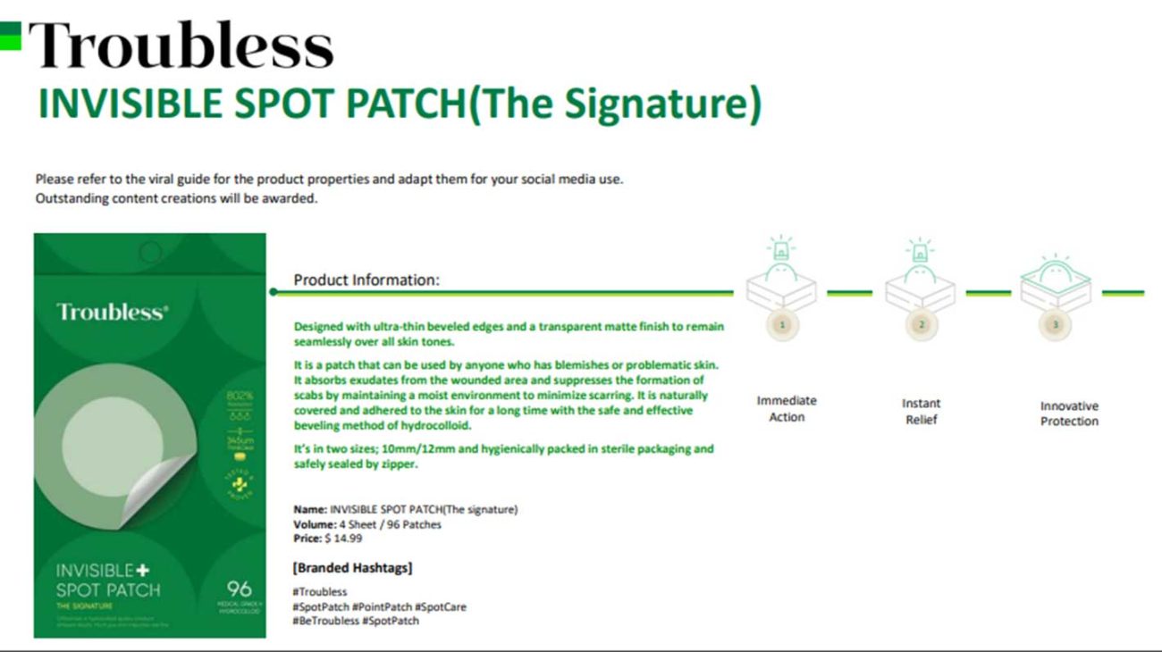 Troubless Invisible Spot Patch The Signature Doft